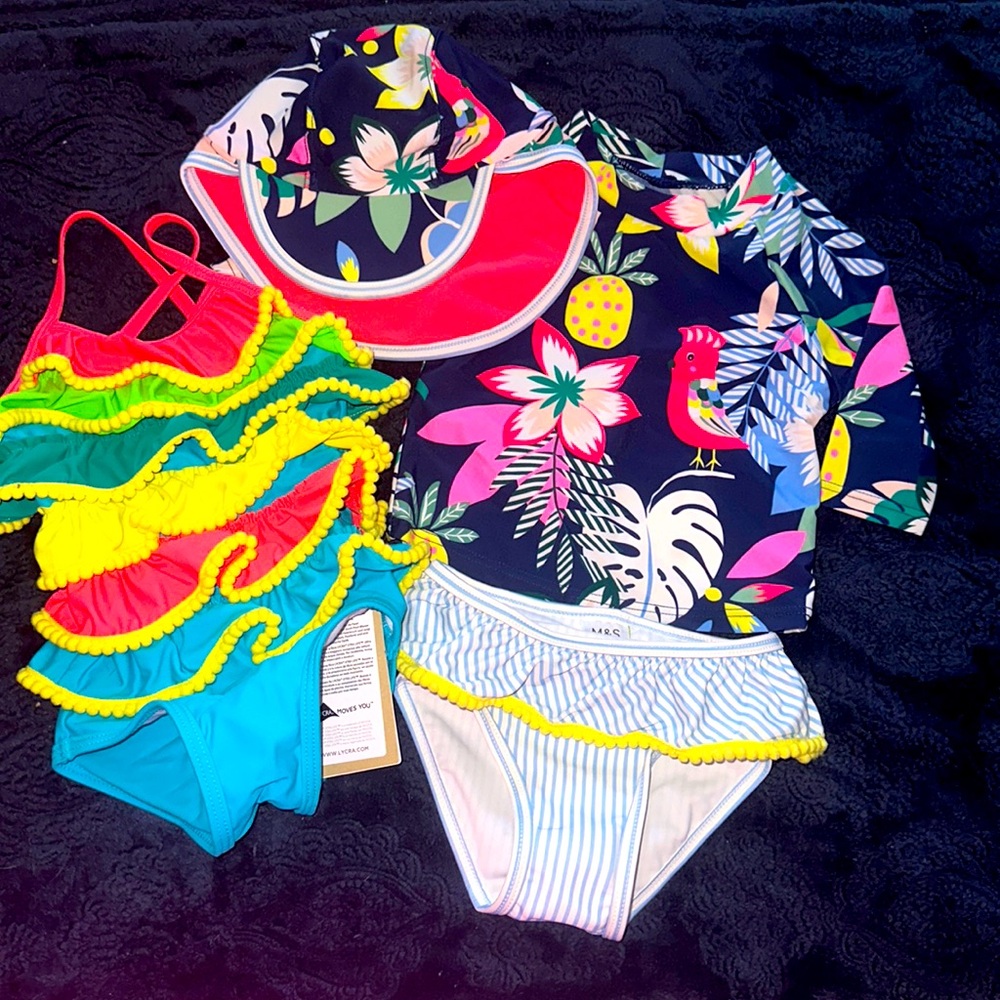 Baby girls swim lot